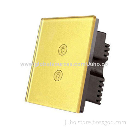 Way Crystal Glass Touch Wall Light Switch